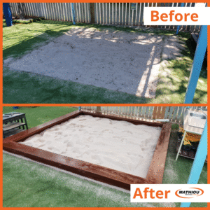 before and after sandpit renno